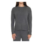 Gezellige Ronde hals Pullover Pennyblack , Gray , Dames