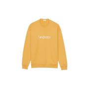 Biologisch Katoen Geborduurde Sweater Saint Laurent , Yellow , Heren