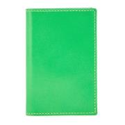 Compact Groen Leren Portemonnee Comme des Garçons , Green , Unisex