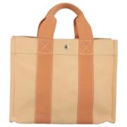 Pre-owned Canvas handbags Hermès Vintage , Orange , Dames