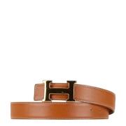 Pre-owned Leather belts Hermès Vintage , Brown , Dames