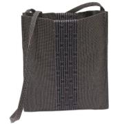 Pre-owned Canvas shoulder-bags Hermès Vintage , Gray , Dames