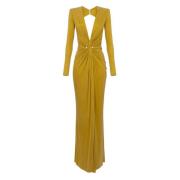 Stijlvolle Jurk Collectie Elisabetta Franchi , Yellow , Dames