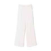 Wijde Pijp Viscose Broek Twinset , White , Dames