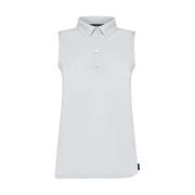 Mouwloos Poloshirt Oxford Stof RRD , White , Dames