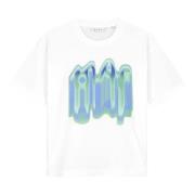 Smudge Logo Tee T-shirt Olaf Hussein , White , Dames