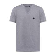 V-hals T-shirt Dolce & Gabbana , Gray , Heren