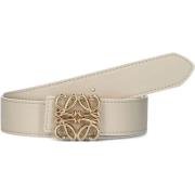 Beige Leren Riem voor Vrouwen Notre-v , Beige , Dames