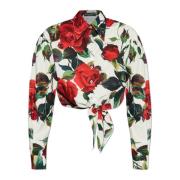 Katoenen shirt met bloemenpatroon Dolce & Gabbana , Multicolor , Dames