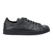 Zwarte Superstar Sneakers met Premium Leer Y-3 , Black , Heren