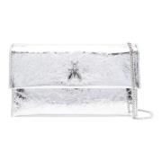 Metallic Fly Clutch Cb5460L041 Patrizia Pepe , Gray , Dames