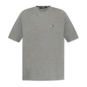 T-shirt met logo applicatie Dolce & Gabbana , Gray , Heren