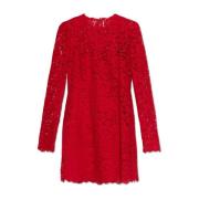 Kanten jurk met lange mouwen Dolce & Gabbana , Red , Dames