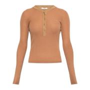 Wollen trui met logo Chloé , Brown , Dames