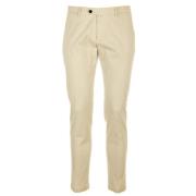 Katoenen Broek met Schuine Zakken Briglia , Beige , Heren