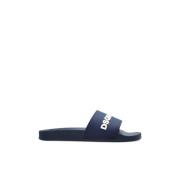 Slippers met logo Dsquared2 , Blue , Heren