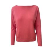 Kasjmier Boothals Trui Fuchsia Gran Sasso , Pink , Dames