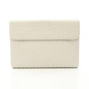 Pre-owned Leather clutches Bottega Veneta Vintage , White , Dames