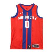 Basketbal Swingman Jersey City Edition Nike , Red , Heren