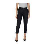 Stretch Viscose Blend Broek Street One , Black , Dames