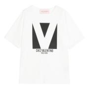 Witte Crewneck T-shirts en Polos Valentino Garavani , White , Dames