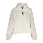 Witte Hoodie met Logoprint Calvin Klein , White , Dames