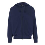 Blauwe Zip Hoodie Sweater Y-3 , Blue , Heren