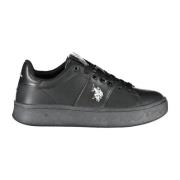 Sportieve Zwarte Veterschoenen met Logoprint U.s. Polo Assn. , Black ,...