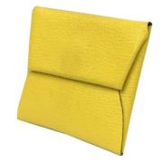 Pre-owned Leather wallets Hermès Vintage , Yellow , Dames