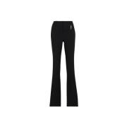 Hoge Taille Tiger Tooth Flared Broek Roberto Cavalli , Black , Dames