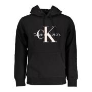 Zwarte hoodie met contrastdetails Calvin Klein , Black , Heren