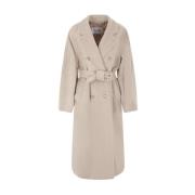 Double-breasted wol en kasjmier jas Max Mara , Beige , Dames