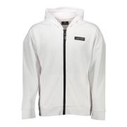 Hoodie met rits en print Plein Sport , White , Heren