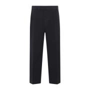 Blauwe Chino Broek met Grosgrain Detail Thom Browne , Blue , Heren