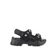 Kinderen Lage Sandalen met Strass Colors of California , Black , Dames