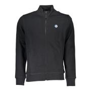 Zwarte lange mouw rits sweatshirt North Sails , Black , Heren