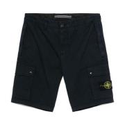 Blauwe Cargo Shorts Mode Stone Island , Blue , Heren