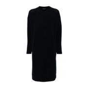 Zwarte Midi Jurk met Open Design Fabiana Filippi , Black , Dames