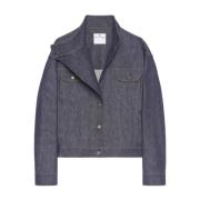 Grijze Denim Jas Outerwear Aw24 Courrèges , Blue , Dames