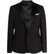 Zwarte Blazer Buitenkleding Aw24 Daniele Alessandrini , Black , Heren