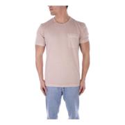 Voorzijde Logo Zak T-shirt Zand Fay , Beige , Heren