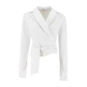 Kanten Detail Riem Shirt Ermanno Scervino , White , Dames