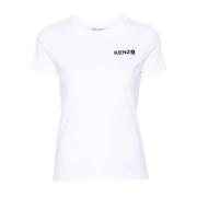 Wit Logo T-shirt Dameskleding Kenzo , White , Dames