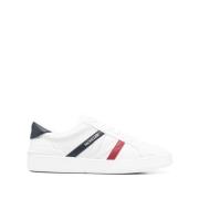 Witte Sneakers met Tricolor Accent Moncler , White , Heren