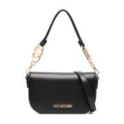 Zwarte schoudertas voor vrouwen Love Moschino , Black , Dames