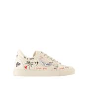 Zilver Leren Fly On Sneakers Zadig & Voltaire , Multicolor , Dames