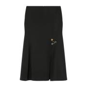 Zwarte Rok Damesmode Versace , Black , Dames