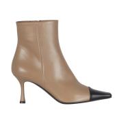 Bicolor leren enkellaars Roberto Festa , Beige , Dames