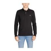 Katoenen Crew Neck T-Shirt U.s. Polo Assn. , Black , Heren