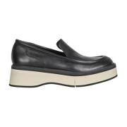 Leren platform loafers met ronde neus Paloma Barceló , Black , Dames